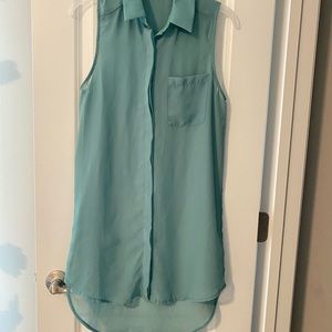 Lush size small chiffon sleeve less shirt